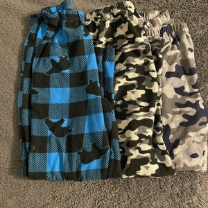 Kids Cozy Fleece Joggers - Blue Plaid & Camo Pack